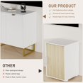 thumbnail image 4 of Ourlova Buffet Moderne avec 2 Portes et Tablette Crédence Console en Bois Armoire Blanche, 4 of 7