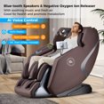 thumbnail image 2 of Costway 4D SL-Track Full Body Massage Chair with Zero-Gravity Design Heated Shawl Brown, 2 of 10