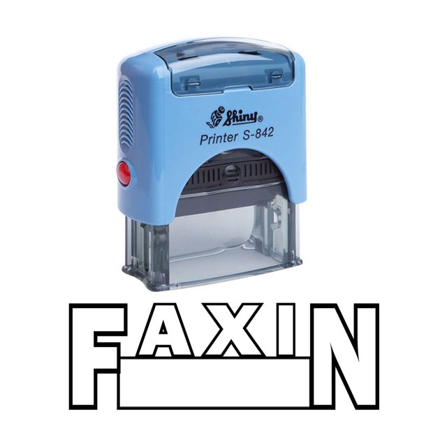 FAXIN Self Inking Rubber Stamp Custom Shiny Office Stationary Stamp