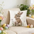 thumbnail image 2 of Fasiaou Colorful Easter Rabbit Print Pillow Cases for Decorative Couch Cushions and Seasonal Home Living Room Updates,B, 2 of 6