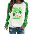 thumbnail image 2 of T-shirt de la Saint-Patrick pour Femmes, Manches Longues, Col Rond, Hauts Décontractés, Chemises Amples, Blouse Imprimée, Chandail en Molleton Graphique, T-shirt de la Saint-Patrick, 2 of 4