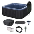 thumbnail image 1 of MSpa Tekapo 6-Person Square Inflatable Bubble Massage Spa, Thermal Cover, Outdoor Hot Tub, 1 of 10