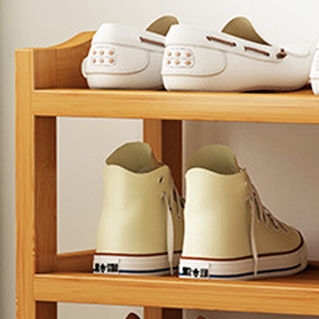 Multi Layer Shoe Rack Shoe Rack Multi Layer Shoe Rack Thicken Bamboo Large Capacity Durable Shoe Storage Rack For Bedroom Dormitory 3 Layers, 50cm/19.7in Length