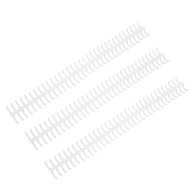 Plastic Binding Spine, Loose Leaf Rings 34 Holes Good Gloss Wear And Aging Resistant With 12mm Inner Diameter For Home Or School Use White