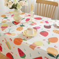 thumbnail image 2 of Summer Rectangle Tablecloth 60x120 Inch Lemon Ice Cream Watermelon Print, Waterproof Polyester Cover for Dining, Party, Patio, Outdoor, 2 of 6