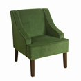 thumbnail image 1 of HomePop Velvet Swoop Arm Living-Room-Chairs, Dark Green, 1 of 2