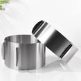 thumbnail image 3 of Adjustable Stainless Steel Cake Ring damp spots – 6-12 Inch Round Telescopic Mousse Baking Ring with Clear Scale – Rustproof 430 Steel – Professional Baking Tool – Cake Mould – Height 12cm, 3 of 8