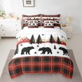thumbnail image 2 of YST Rustic Bear Comforter Set, 7-Piece, Buffalo Plaid, Full Size, 2 of 5