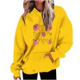 thumbnail image 1 of Birdeem Mode Décontractée pour Femmes Impression de la Saint-Valentin Hauts à Manches Longues Sweat à Capuche, 1 of 1
