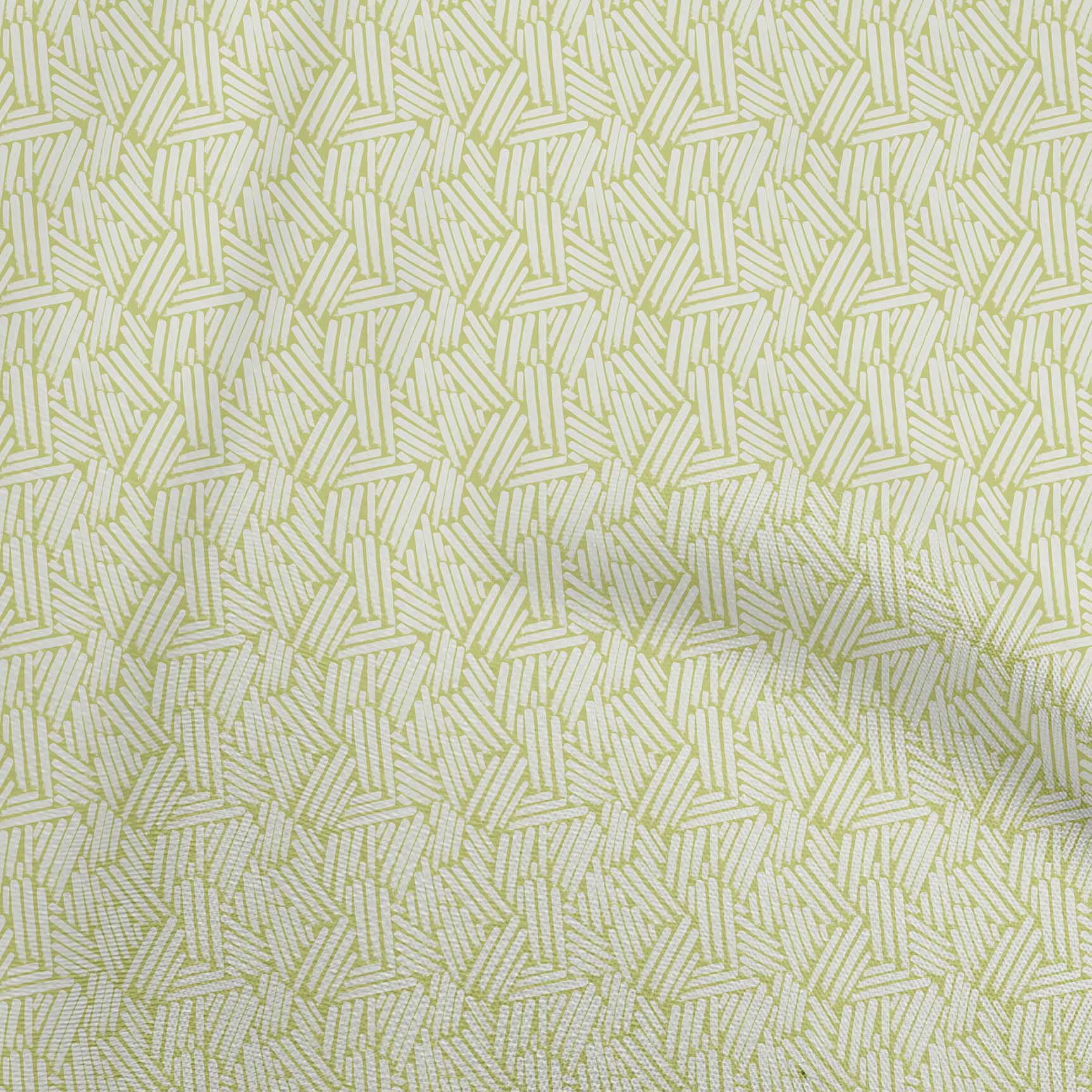 oneOone Cotton Poplin Twill Lime Fabric Geometric Sewing Craft Projects Fabric Prints By Yard 56 Inch Wide
