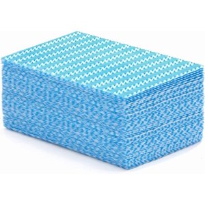 SUZZYVINE Disposable Cleaning Cloth Dry Handi Wipes Reusable Cloths Reusable Paper Towels for Kitchen, Multi-use Dish Cloths Dish Towels, Disposable Cleaning Rags,11.81"×19.69" 50 Count, Blue