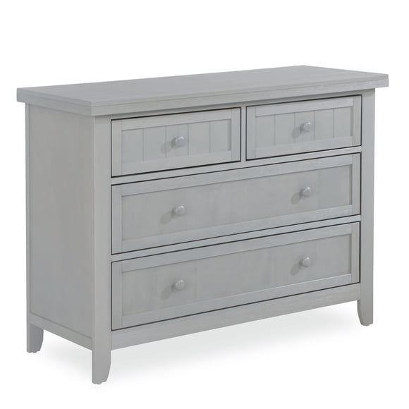 Dream On Me Maple Double Dresser I Kids Bedroom Dresser I Four Drawers Dresser I Farmhouse Modern, Model #598-WWHITE, 598-WGREY, 598-W, 598-OAKGY, 598BR-PG
