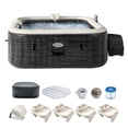 thumbnail image 1 of Intex PureSpa Plus Greystone Inflatable Hot Tub, 94 x 28", w/ Cup Holder 4-Pack, 1 of 11