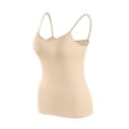 thumbnail image 5 of Timegard Camisoles pour Femmes 2 Pcs avec Soutien-Gorge Intégré Col Rond Bretelles Spaghetti Ajustées Douces Maillots de Corps Décontractés Hauts de Pyjama, 5 of 5