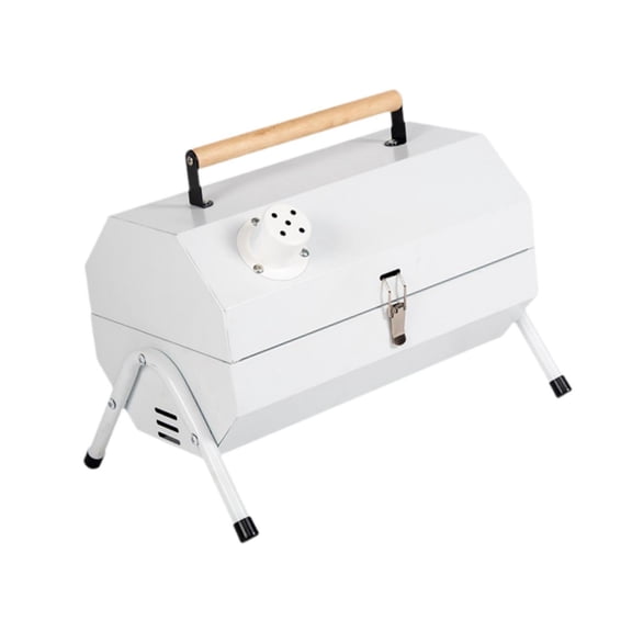 DOLITY BBQ Grill Double Sided Grilling Oven for Barbecues Camping Family Gatherings White