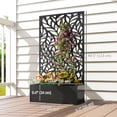 thumbnail image 3 of Outsunny Outdoor Privacy Screen with Raised Graden Bed, Metal Frame, 3 of 10