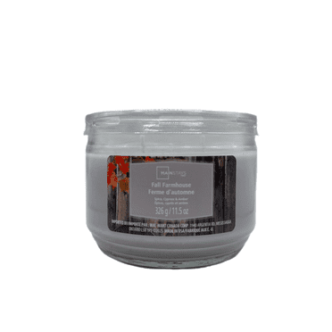 Mainstays Fall Farmhouse Scented 3-Wick Glass Jar Candle, 11.5 oz.