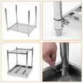 thumbnail image 2 of EDTara 36" x 30" Stainless Steel Commercial Work Table, Foldable Base with Adjustable Undershelf for Hotel, Restaurant & Home, 2 of 8