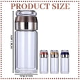 thumbnail image 3 of Iodue Glass&Bottle Infusifie Tea Infuser Double Layered Glass Tea Infuser Bottle Tea Steeper For Loose Tea Portable Tea Water Separation Tea Cup Glass Tea Cup With Infuser And Lid, 3 of 4