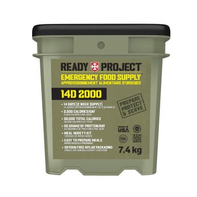 Ready Project 14 Day Emergency Food Supply Tub 7.2 Kg- Total 28000 Calories