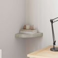thumbnail image 1 of vidaXL Wall Corner Shelf Concrete Grey 25x25x3.8 cm MDF, 1 of 4