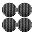 thumbnail image 1 of Unique Bargains Carbon Fiber Style Car Emblem Wheel Rim Center Hub Cap Sticker Clear Resin 4pcs, 1 of 4