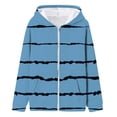 thumbnail image 3 of FAOWME Sweat à Capuche Imprimé pour Filles avec Poche Zippée Cardigan Veste Bleu Ciel 5-6 Ans, 3 of 3