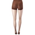 thumbnail image 2 of Hanes Womens Perfect Nudes Run Resistant Tummy Control Girl Short Hosiery, S, 2 of 9