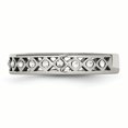 thumbnail image 3 of Stainless Steel Polished Crystal 4.50mm Band Ring 8 Size, 3 of 7
