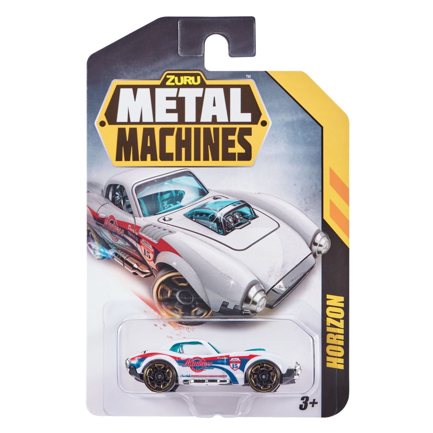 Ensemble de 1 petite voiture de course Machines en métal (les styles peuvent varier)