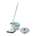 thumbnail image 1 of Lipstore Mop and Bucket Set Flat Head Dust Mops Stainless Degree Rotating Microfiber Mops with 4 Mop Pads, 1 of 8