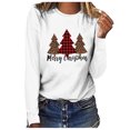 thumbnail image 1 of Blouse à Manches Longues Femme Haut de Noël Décontracté à Manches Longues Col Rond Chandail en Molleton Chandail Blouse, 1 of 4