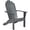 Grey, variant on Costway Outdoor Adirondack Chair Solid Wood tough Patio Garden Deck Furniture Gray