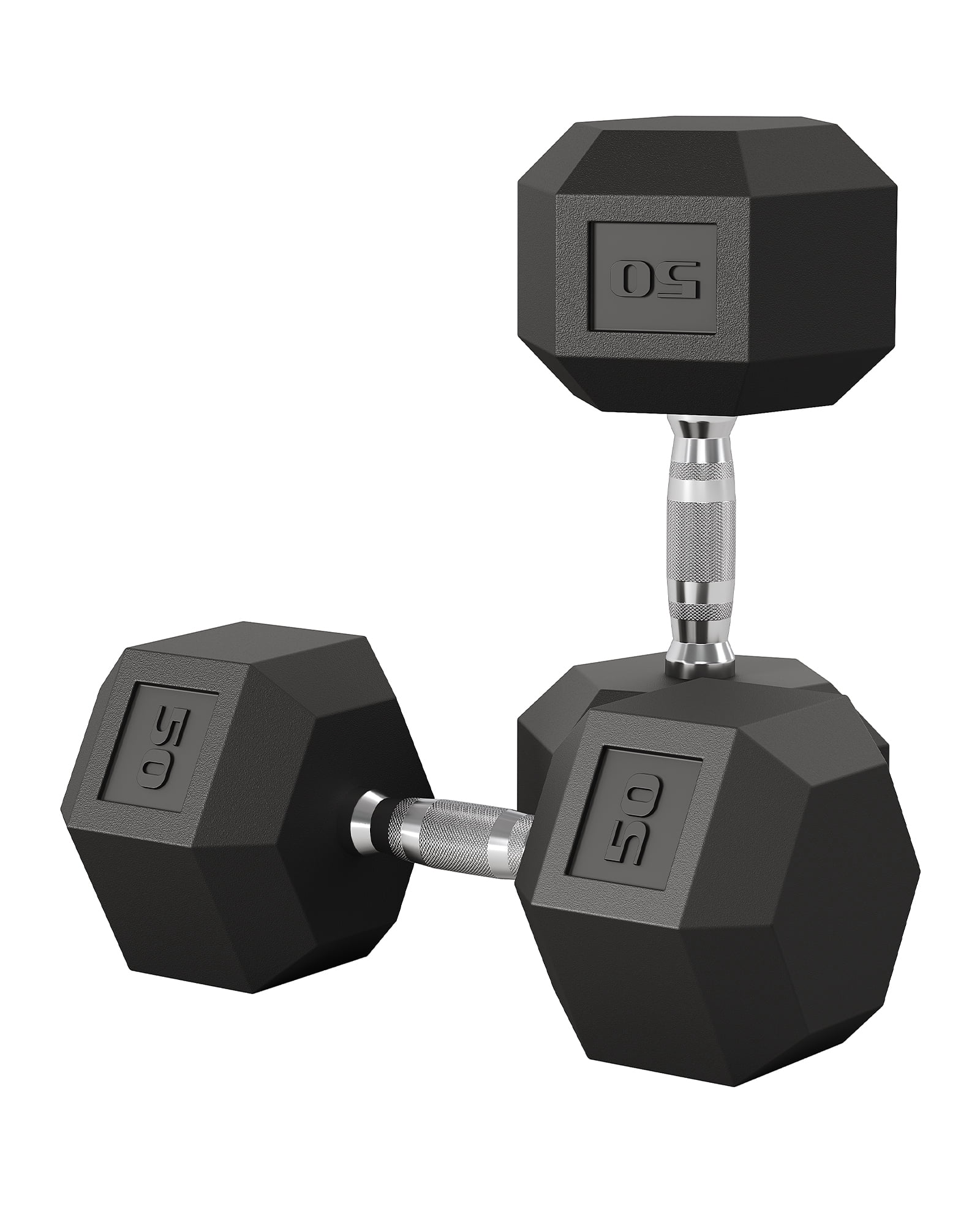 Set of 2 25-50LB Hex Dumbbell Hand Weights Dumbbells Pair For Strength Training, Non-Slip Grip, Anti-Roll, for Home Gym Strength Training – Workout Dumbbells Exercise Equipmen