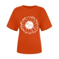 thumbnail image 4 of Babysbule Liquidation de Hauts pour Femmes T-shirt à Col Rond Imprimé à Manches Courtes de Mode pour Femmes Chemise Décontractée Ample Hauts, 4 of 6