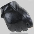 thumbnail image 2 of facefd Gants en Cuir PU Antichoc Demi-Doigts pour Hommes Cyclisme Extérieur, 2 of 9