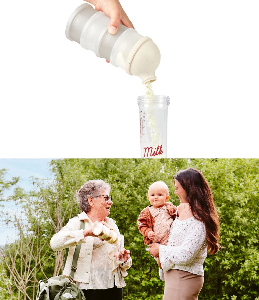 Babymoov Babydose Baby Formula Dispenser Container Mineral Green