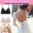 thumbnail image 2 of BJUTIR Bras For Women Low Back Bra Wire U Shaped Backless Bra Convertible Spaghetti Strap Seamless Sleeping Bralette, 2 of 9