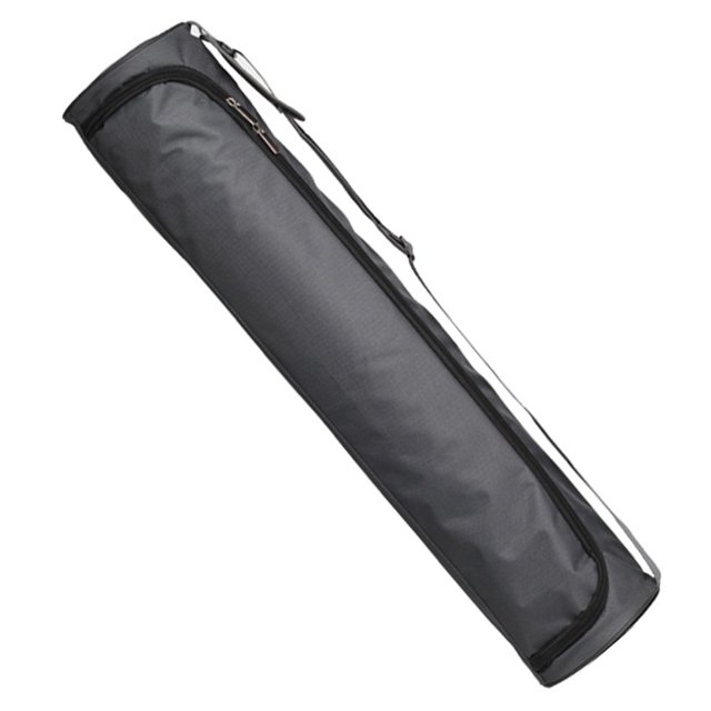 Yoga Mat Bag Storage Bag Safe Stylish Travel Waterproof Adjustable Brand New. A black yoga mat bag made from durable 600D Oxford cloth, featuring a full-zip design for secure storage and protection against moisture and dirt. The bag includes an adjustable shoulder strap for comfortable carrying and measures 72 x 16 cm, suitable for mats up to 68 cm wide and 6 mm thick. Lightweight and wear-resistant, ideal for gym, sports, and travel.