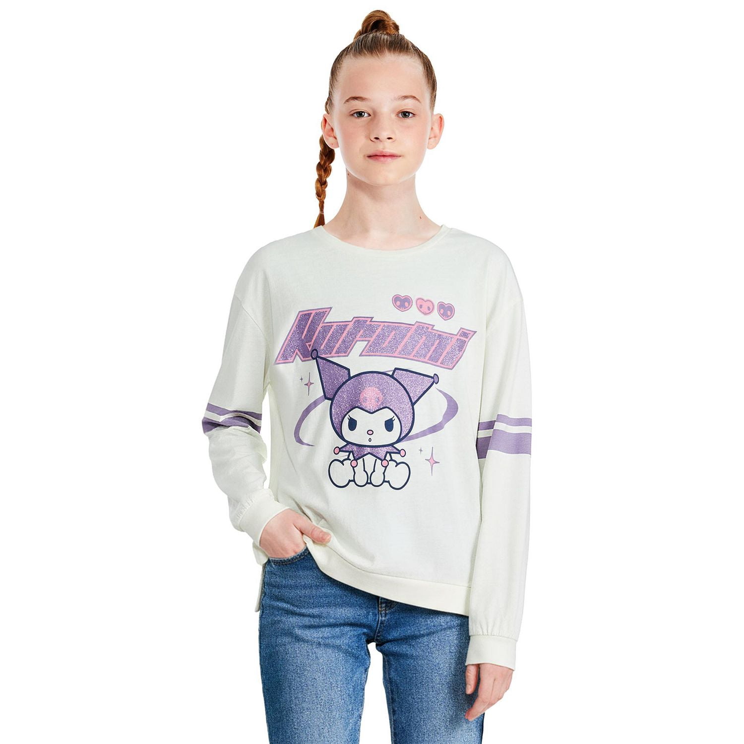 T-shirt à manches longues Kuromi pour filles