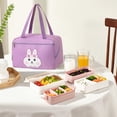thumbnail image 3 of Mefallenssiah Back to School Handheld Picnic Bag with Rice Insulation Bag Bento Bag Cloth Lunch Box Bag Meal Bag, 3 of 5