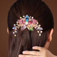 thumbnail image 3 of Flower Rhinestones Hair Combs Accessories,Perfect Mother's Day Gifts,Brithday gifts (Color), 3 of 4