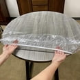 thumbnail image 2 of yeacher Nappe Ronde Transparente en PVC avec Cordon de Serrage - 48R (Convient aux Tables de 36-44 Pouces), 2 of 7