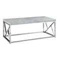 thumbnail image 3 of Monarch Specialties Coffee Table, Accent, Cocktail, Rectangular, Living Room, 48"l, Metal, Laminate, Grey, Chrome, Contemporary, Modern, 3 of 3