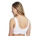 thumbnail image 3 of Carole Martin Full-Freedom Cotton Front Closure Comfort Bra - Wire Free - Stretch Cups - One Size Fits All B, C, and D Style 7276 Set of 2-White 38, 3 of 6