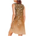 thumbnail image 4 of Ovzne Robes Grande Taille pour Femmes aux Formes Robe d'Été Femmes Imprimé avec Poches Chemises de Nuit Sans Manches Vêtements de Nuit devant Plissé Nuisette Col Rond Robe de Nuit Robe d'Été Imprimée Liquidation, 4 of 5