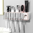 thumbnail image 1 of LSLJS Toothbrush Holders for Bathrooms, Toothbrush Holder Wall Mounted with Toothpaste Dispenser,With Toothbrush Cup,Tray Bathroom Toothbrush Toothpaste Dispenser, Toothbrush Holder, 1 of 6