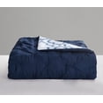 thumbnail image 2 of 3 Piece Reversible Navy Pinktuck/Geometric Revsersible Comforter Set, 2 of 7