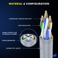 thumbnail image 2 of Maximm Cat 6 Ethernet Cable 50 ft (2-Pack) - High-Speed LAN Cable Internet Cable Patch Cable and Network Cable - UTP 10Gbps 550MHz Cat6 Cable - Gray, 2 of 5
