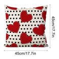 thumbnail image 3 of TIMIFIS Housses de Coussins 18x18 Pouces, Housse de Coussins en Lin de la Saint-Valentin avec Cœurs Rouges Amour pour Grand Canapé Sofa Intérieur Extérieur Décoration de Fête, 3 of 6